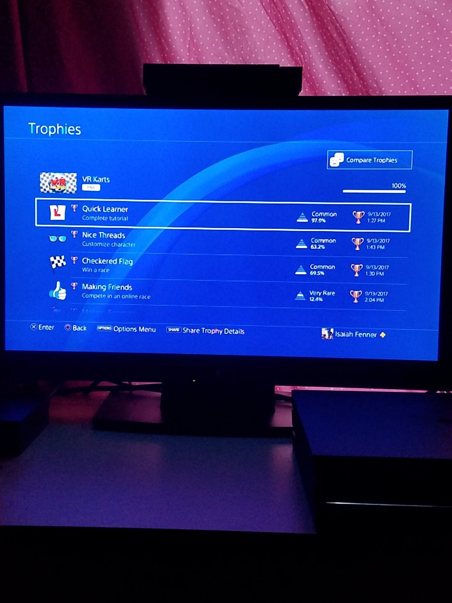 TheFennerPSVR's tweet photo. No platinum trophy but I just finally 100% the trophy list on #VRKARTS on #PSVR @VPGamesUK https://t.co/L76oB9dwFp