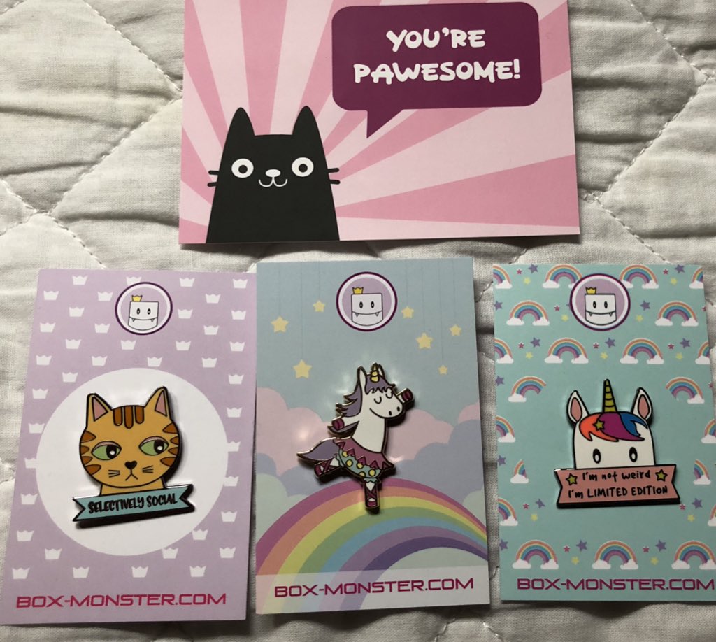 dattrav1's tweet image. Just received my pins and they’re amazing. Thank so much @boxmnstr