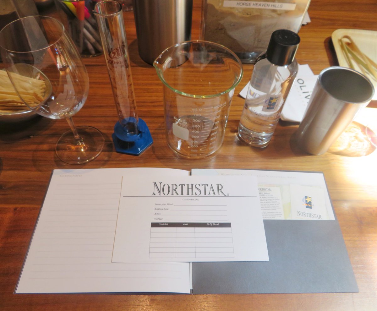 The Northstar Blending experience at Northstar Winery. In this experience, there are 5 barrels of different wines, some of the same grape but from different areas, and YOU get to determine your own blend! #northstarwinery #visitwallawalla #wallawallawine #wawine #winecoach