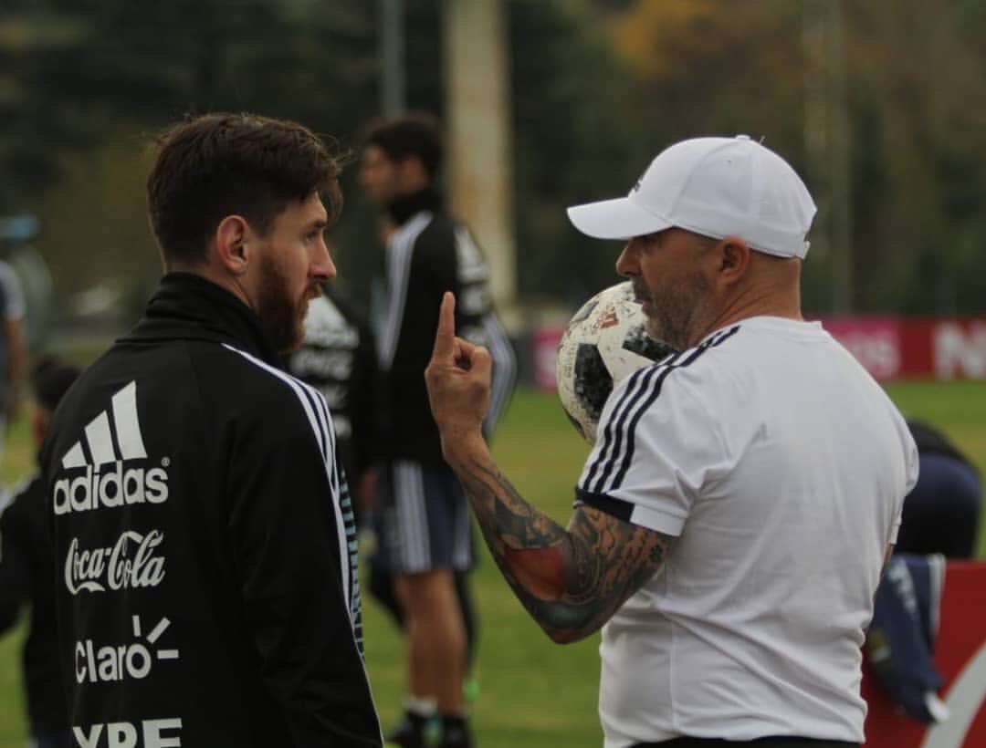WeAreMessi's tweet image. #Messi during today’s training ⚽️🇦🇷 #Russia2018 #WeAreMessi
