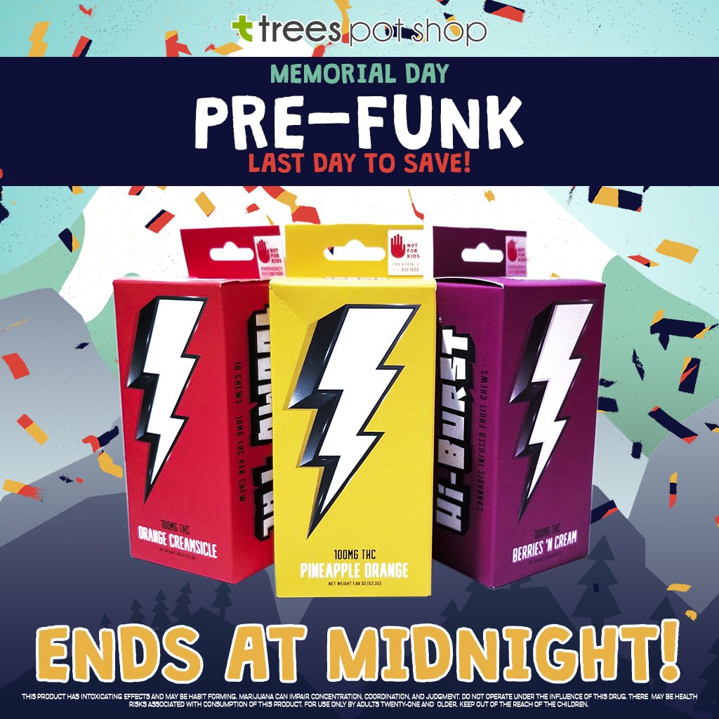 TreesPotShopNW's tweet photo. Our Memorial Day Sale Ends at Midnight! Last change to save on Hi-Burst, @HonuInc wax, Legends, Private Reserve, Terp Stix, & more! Come on by or reserve your order today online!
#Honu #NWCS #Legends #HiBurst #TerpStix #TreesPotShop #SeattleMarijuana #THC #Seattle #MemorialDay https://t.co/iWBRDcZSqN