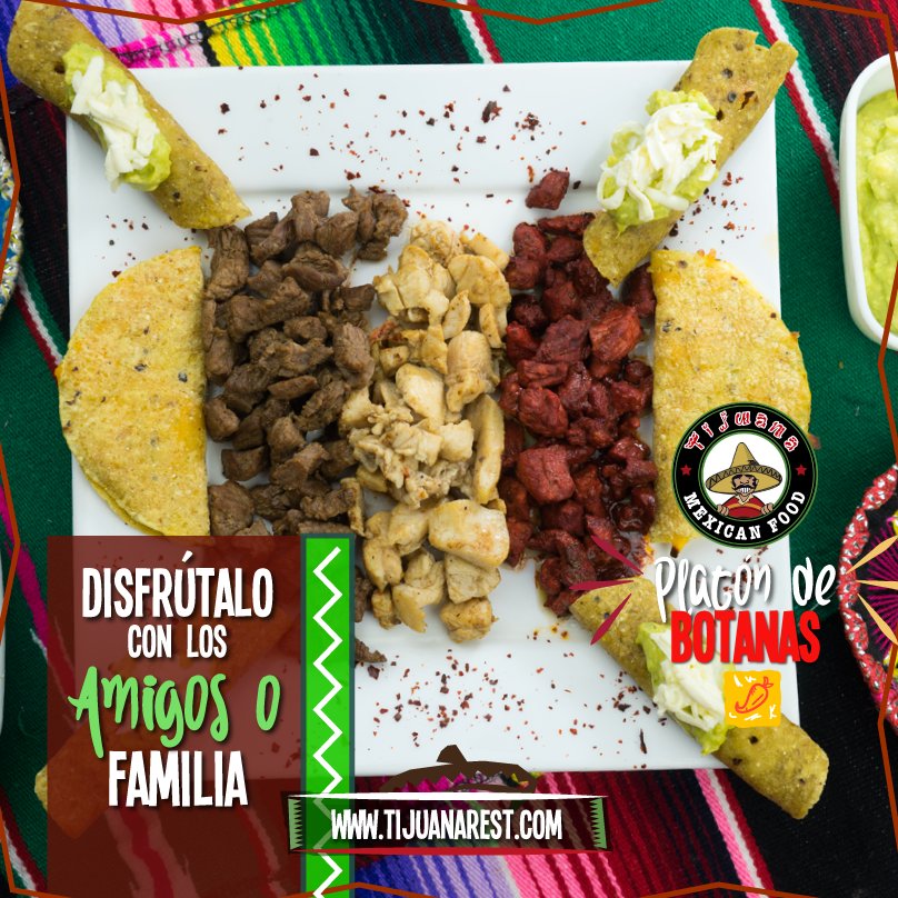 Rest_Tijuana's tweet photo. Para disfrutarlos con amigos o en familia tenemos para ti nuestro delicioso Platón de botanas, te esperamos en todos nuestros locales. https://t.co/awttTAlXmM