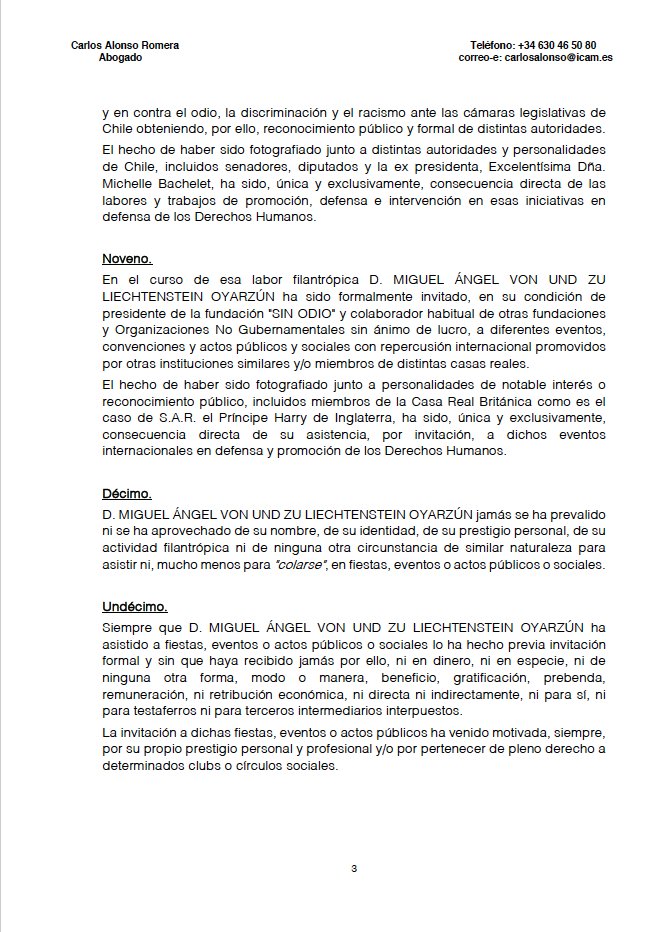 CarlosAlonsoAb1's tweet photo. @AreteIkigai A todos los efectos legales, como abogado de D. Miguel Von Und Zu Liechtenstein, le comunico que la información publicada por el diario ABC es falsa, injuriosa y calumniosa y su divulgación puede acarrear responsabilidades civiles y penales
Le ruego lea detenidamente lo siguiente https://t.co/lSSAuM6xcL