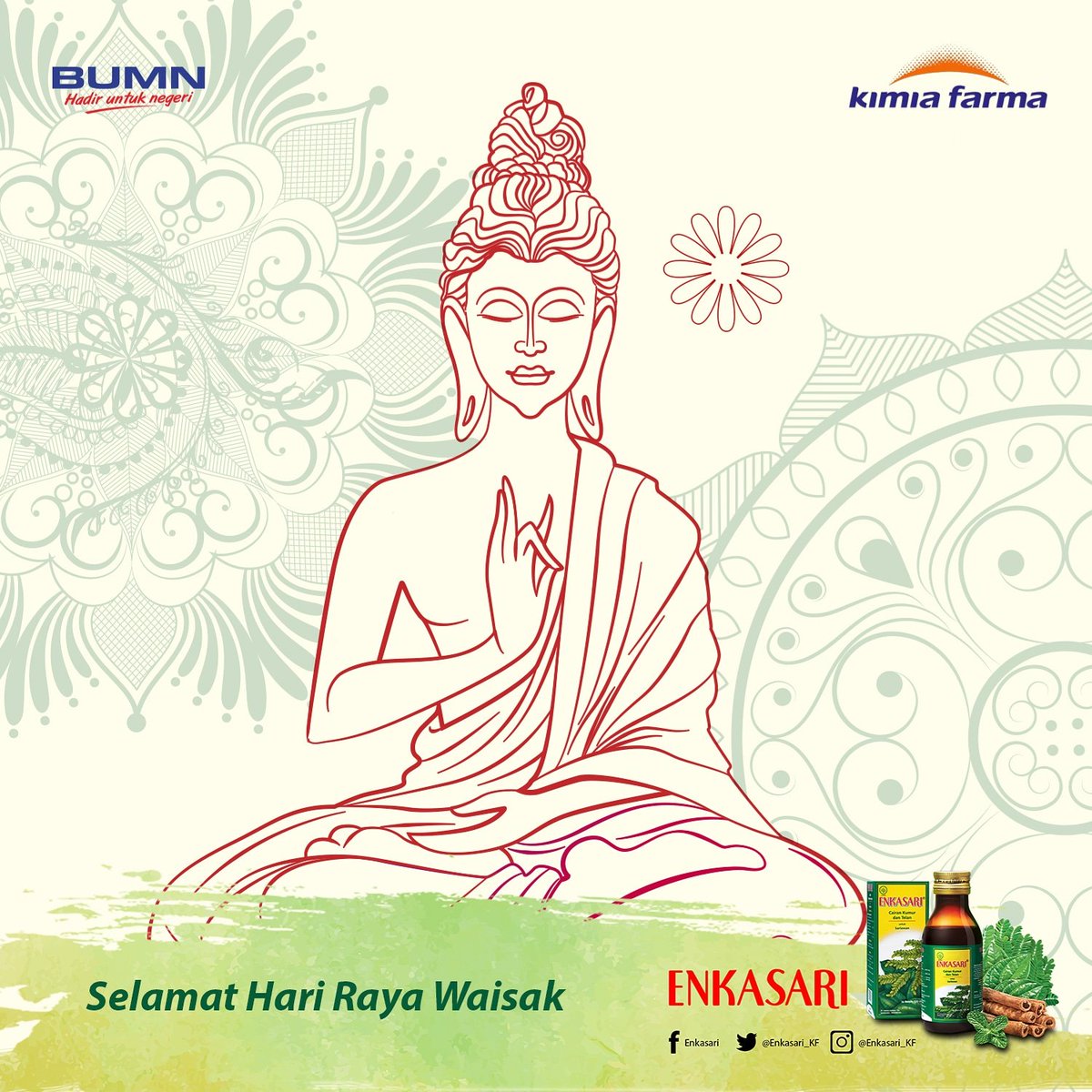 Jika selama hidup kita meneladani perbuatan baik sang Buddha, maka kita akan mendapatkan kemuliaan lahir dan batin. Enkasari mengucapkan Selamat Hari Trisuci Waisak. #enkasari #mulutsehat #hariwaisak #hariwaisak2018