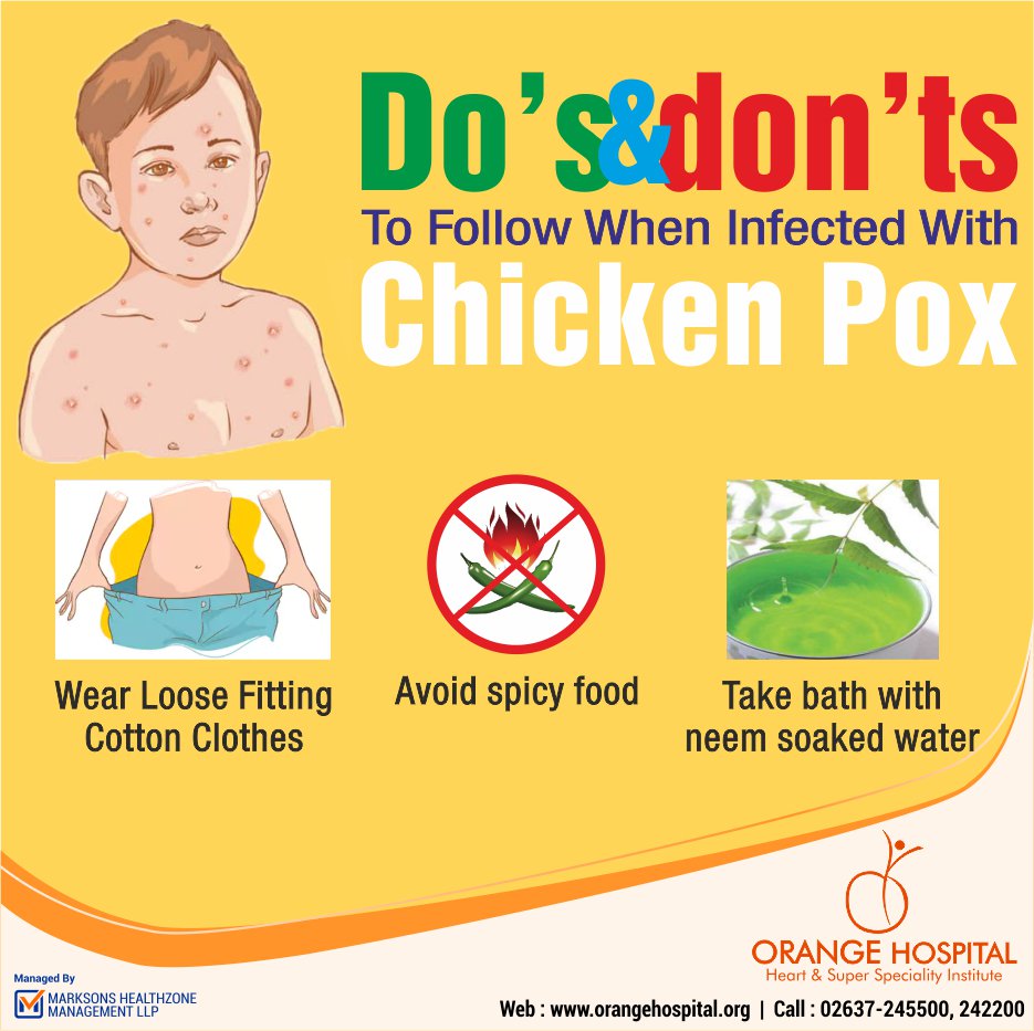 ORANGE HOSPITAL on Twitter: "Contiguous disease, chicken pox can be