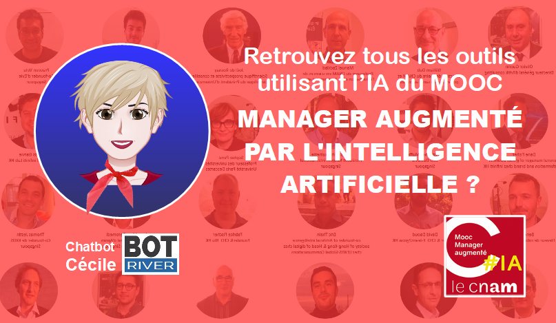 CecileDejoux's tweet photo. Le Mooc «Le Manager augmenté par l'IA ?» c'est aussi le 1er Chatbot en Digital Learning ! Pour y accéder il suffit de se rendre sur Messenger, de chercher le Bot de Cécile puis de poser ses questions ! Enjoy ! @LeCnam @FunMooc https://t.co/HWN481CHQj