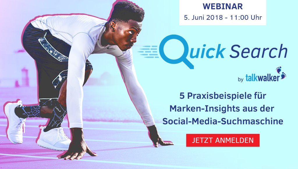 TalkwalkerDE's tweet image. Trend Scouting: Trends finden und für sich nutzen? - Mit #QuickSearch im Handumdrehen. - Wie? Zeigen wir im #Webinar!

➡[bit.ly/2qOGx9L]