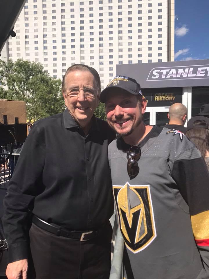 Vegas_Matty's tweet image. Always good to see @brentmusburger, especially before the @GoldenKnights win in the @StanleyCup Final #3togo #goknightsgo