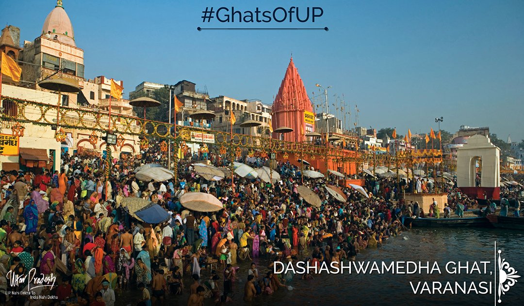 uptourismgov's tweet photo. Dashashwamedha Ghat is one of the most vibrant ghats of #Varanasi. It becomes alive and spectacular during the daily ritual of Ganga Aarti. #GhatsOfUP https://t.co/BqsyDeOmm9