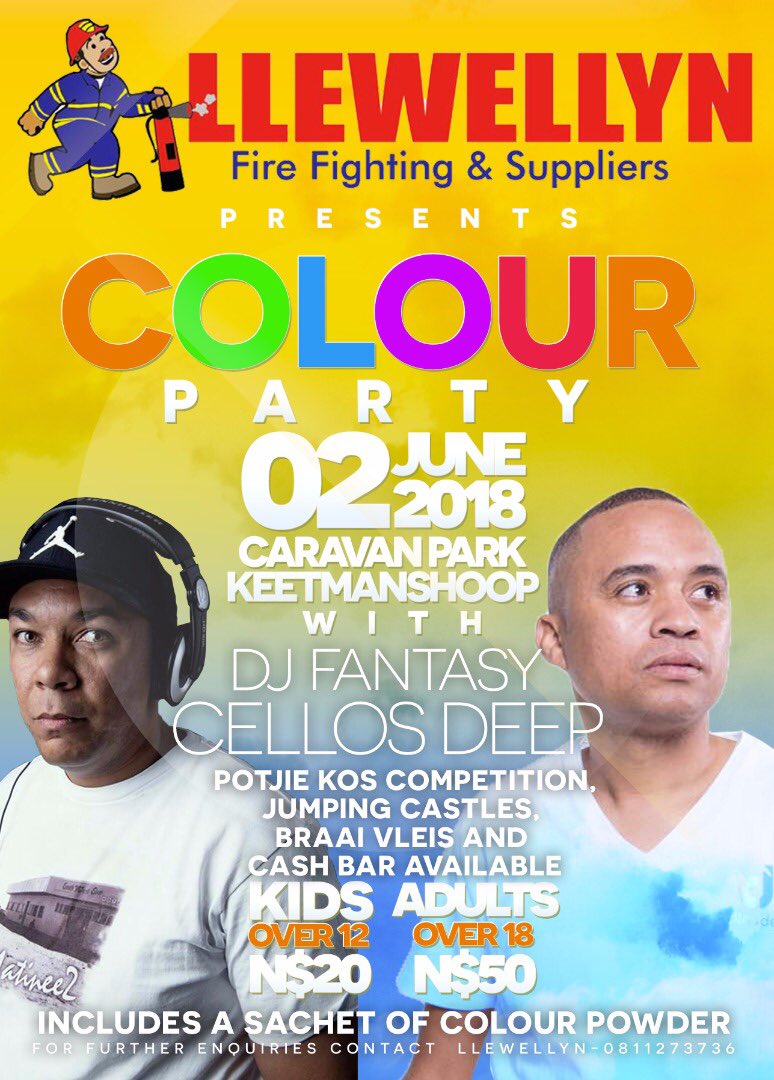 cellos_deep's tweet photo. #Keetmanshoop we’ll be out there this Saturday 2nd June... #colourparty #Caravanpark u can get your tickets by just dailing +264 81 396 9282 Nadine Madjiet... #suidmaakvrede #063 #cellosdeep #DjFantasy https://t.co/R4o9NUDGEl