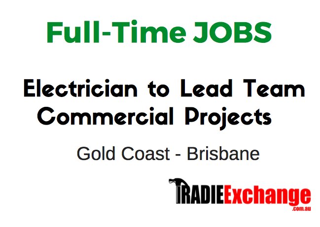 Fantastic team seeking an experienced Electrician to work on Commercial Projects and help lead a team. QLD. If it's time for a career change contact Glenn or Stu. Pass it On. #Tradies #Electrician #Electrical @NecaNecaq tinyurl.com/ya3sodps