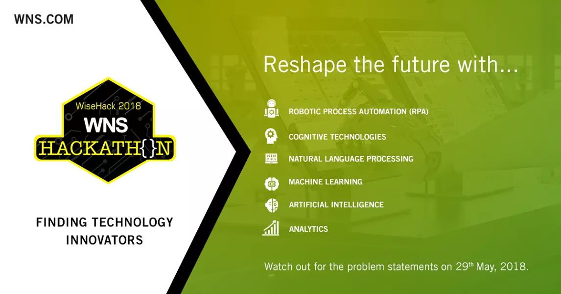 vinilchacko's tweet photo. Stay tuned for the problem statements of WiseHack 2018 - WNS Hackathon as we revisit shortlisted candidates while they solve a problem statement on new technologies.#WiseHack2018 #WNSHackathon @wnscareers @wnsholdings @adilnargolwala @amitjoshi2 @HimaHires @shankar_raman https://t.co/jDWg5pzKPg