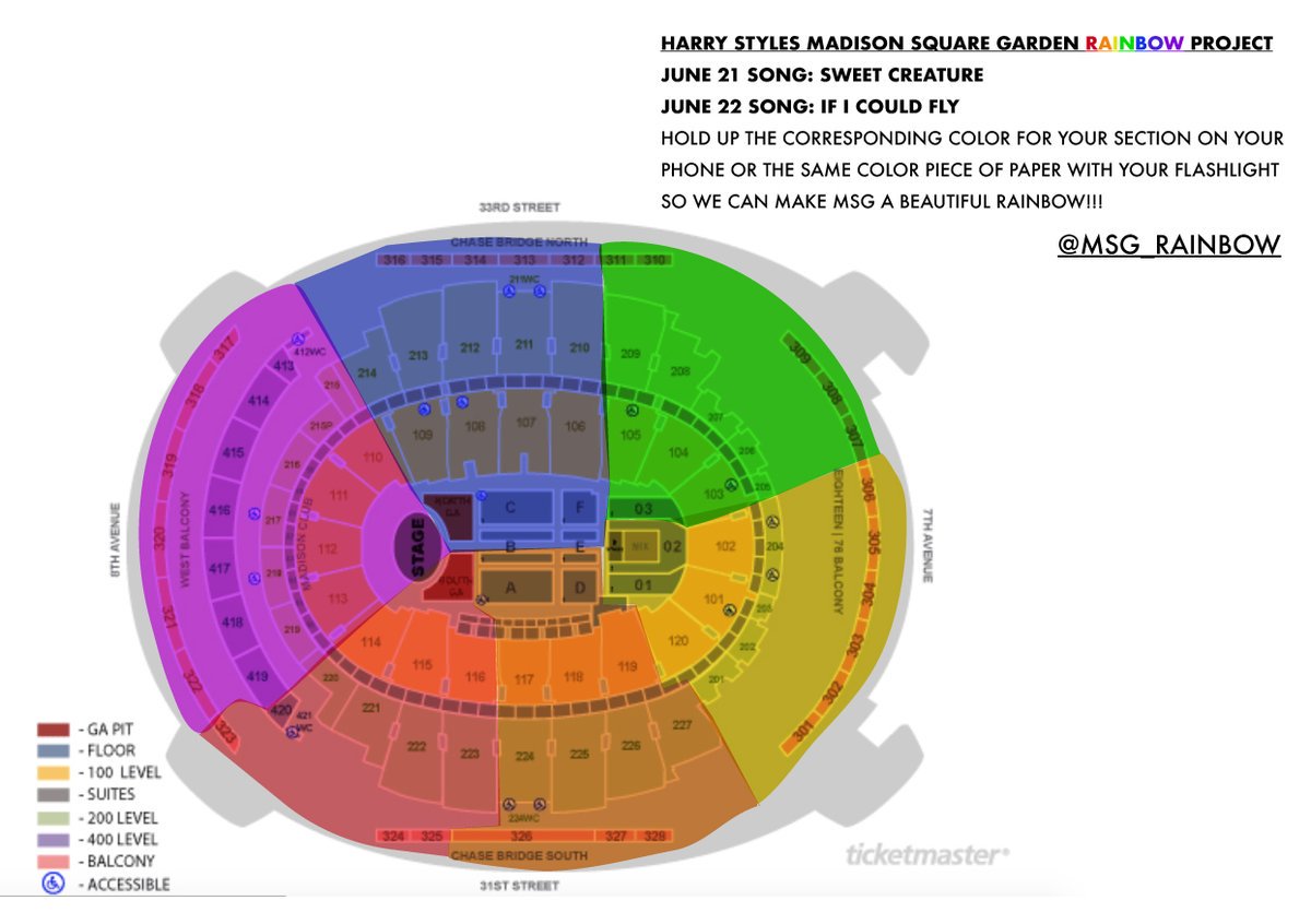 msg_rainbow's tweet image. 🌈HARRY STYLES MSG RAINBOW PROJECT UPDATE🌈
JUNE 21 SONG: SWEET CREATURE
JUNE 22 SONG: IF I COULD FLY
PLEASE TRY TO BRING COLORED POST-ITS/PAPER IN THE CORRESPONDING COLOR FOR YOUR SECTION FOR YOURSELF AND THE PEOPLE AROUND YOU AS WELL! LETS MAKE MSG A SAFE SPACE!