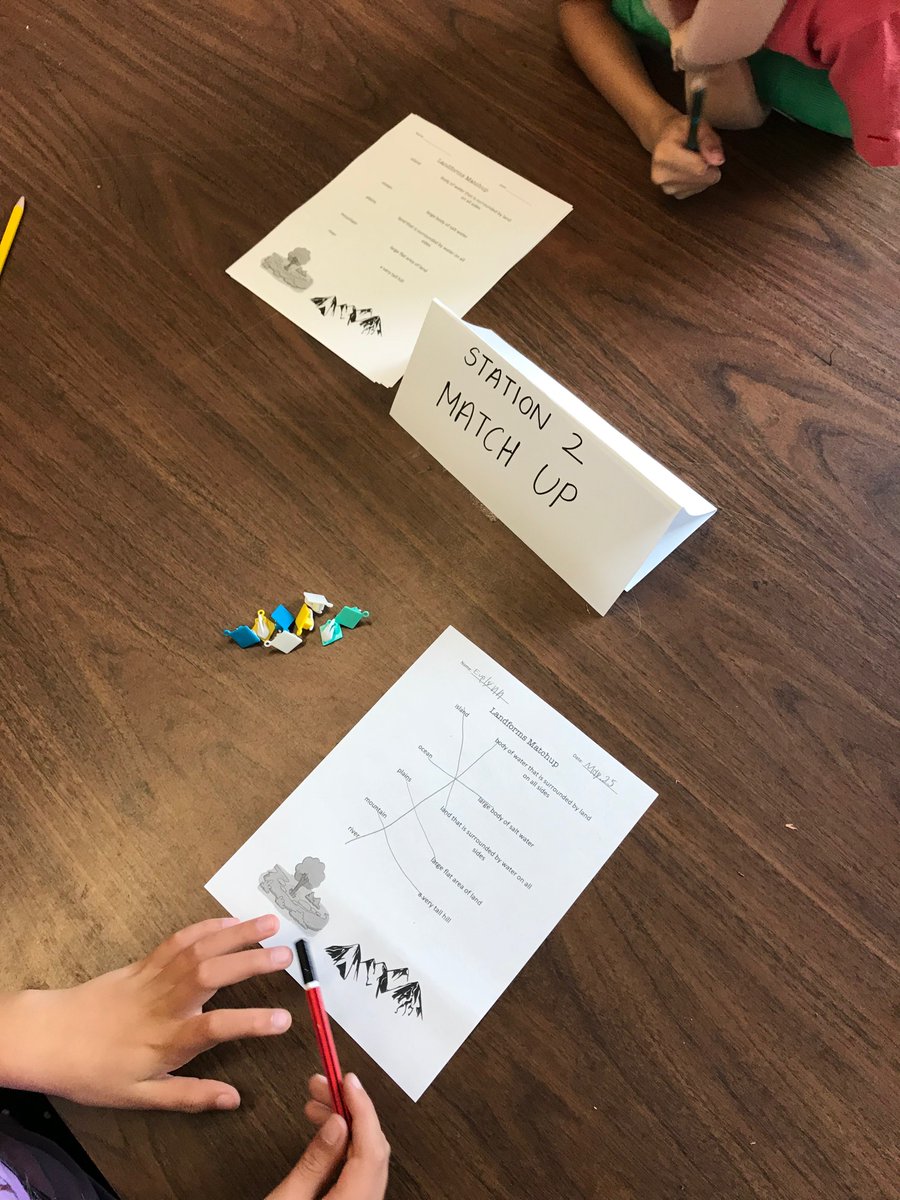 Ms_AGill's tweet photo. We transformed our classroom into a game room while learning about landforms! Students engaged in word searches, matching games, memory card games and even a board game. #gamification #makinglearningfun https://t.co/vKQkAt2n46