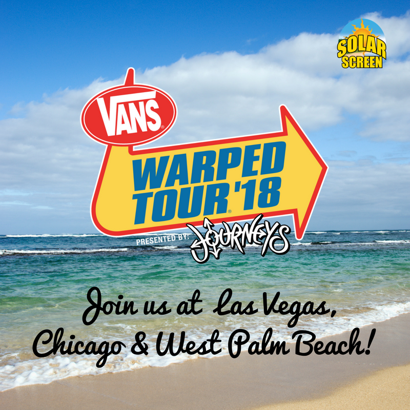 SolarSunScreen's tweet image. The #VansWarpedTour is established as America’s premier traveling music and lifestyle festival of the summer, breaking up-and-coming indie talent as well as showcasing major established artists since 1995.
We&apos;re so proud to partner with them- join us at the 3 locations! 😃