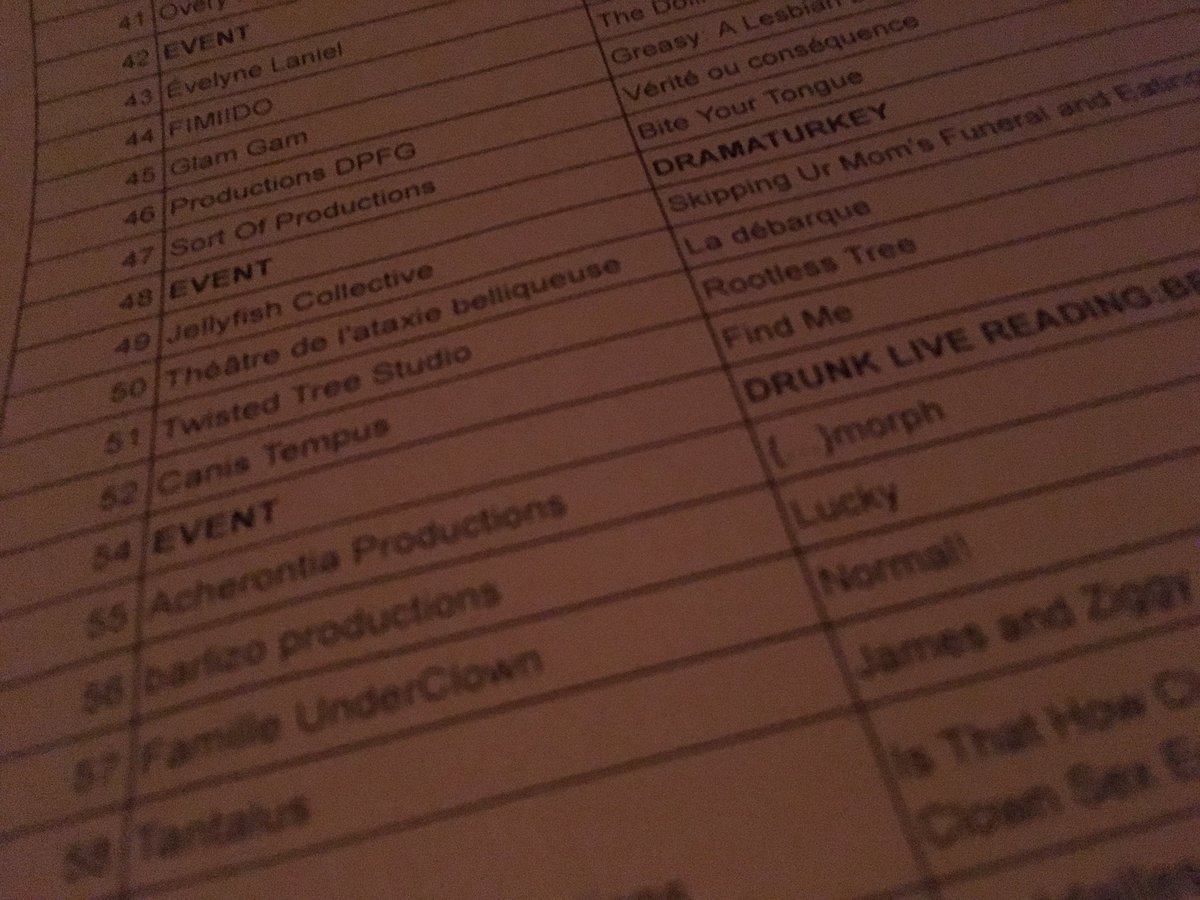 Up next at the Montreal Fringe-For-All, hope you all managed to make it out! <a href="/Fringemtl/">FringeMontreal</a> #FringeBuzz #MTLFringe <a href="/ClubSodaMTL/">Club Soda</a>