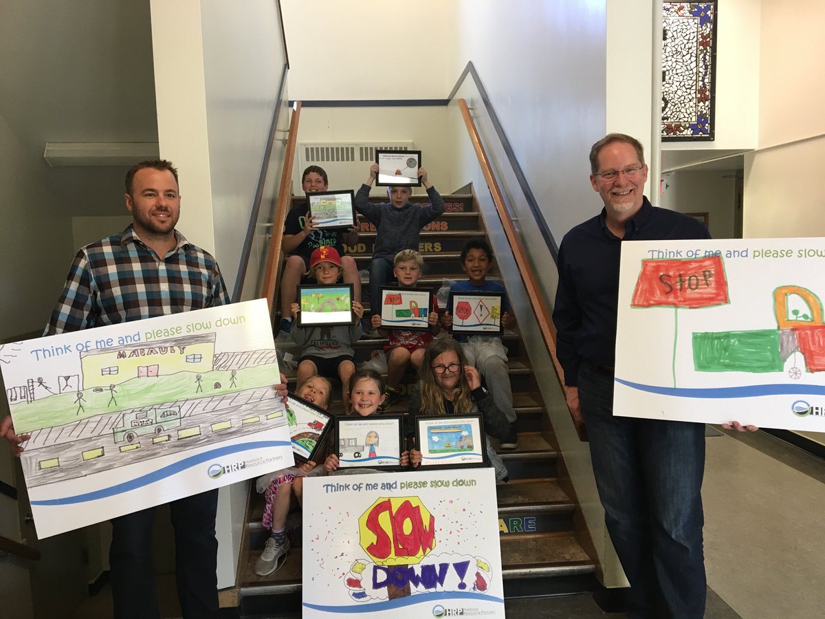 Congratulations to the Macaulay students who created this amazing art to remind drivers to slow down and remember that kids are playing nearby. Thank you to Harbour Resource Partners for sponsoring the contest and selecting the winners. #sd61learn