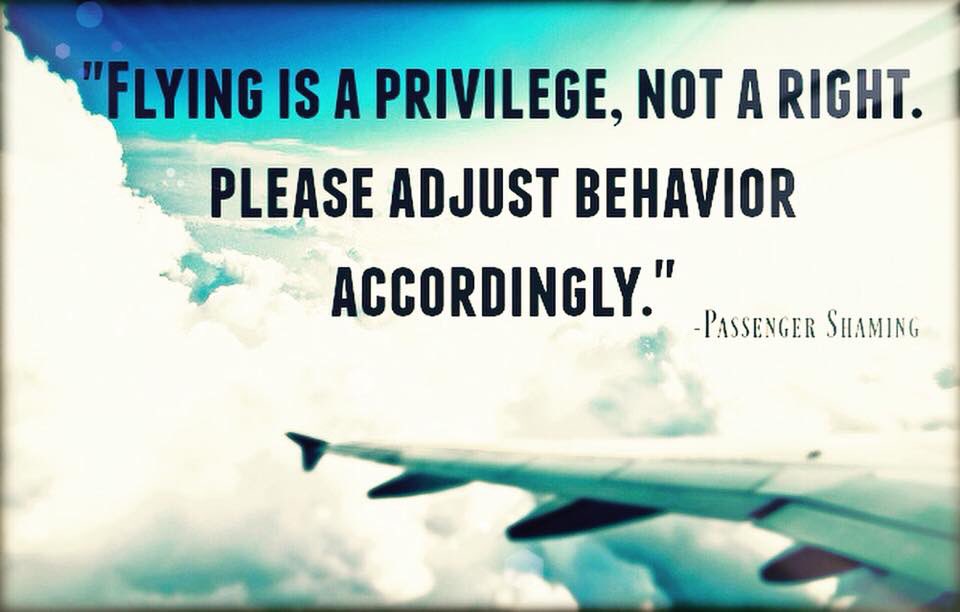 Thoughtcrimanal's tweet photo. To all my friends who had to fly and who recently had to endure the horrors of bad travelers this holiday weekend. I share this for you. #mannersdontendupintheair #passengershaming thank you @PassengerShame for this lovely #meme I shall add it to my collection. #flyrespectfully https://t.co/cSfwK4pM54