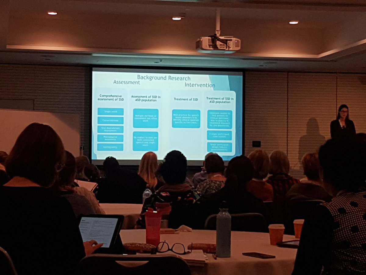 TenielleSLP's tweet photo. Comparing assessment and treatment of SSD for children with and without ASD #SPAconf https://t.co/EzX3Zog2uT