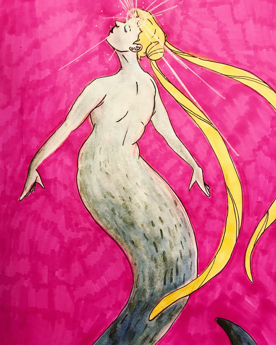 Sailor Moon merm 🌙 #Mermay #Mermay2018 #mermaid #doodle #sketch #artoftheday