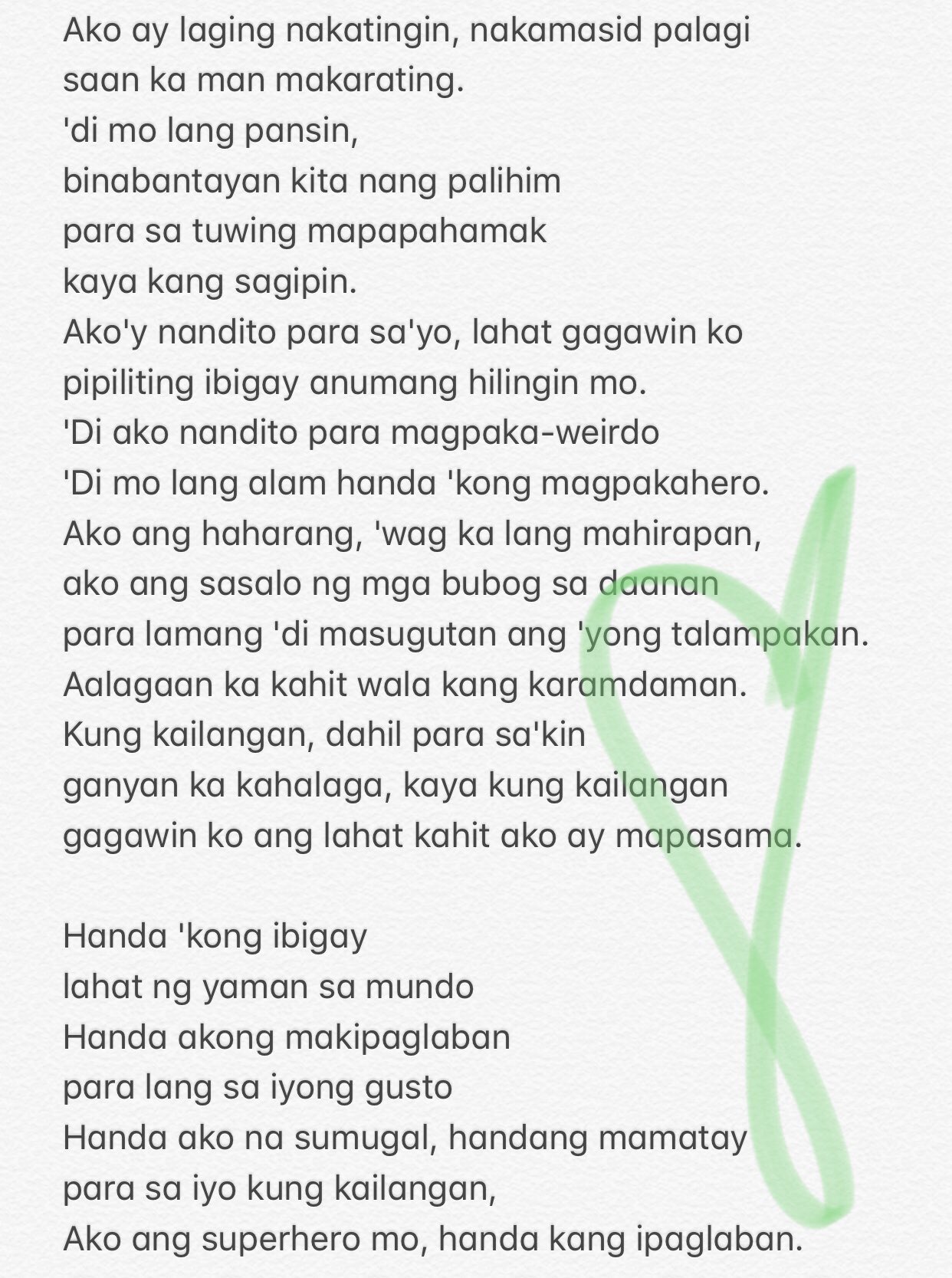 ♡ marie⁷ ✨waiting for 2025 on X: Superhero Mo Lyrics for everyone to  enjoy! 🎶 Nakaka-LSS guys. Galing, @aldenrichards02 and ExB! 🤗  #VictorMagtanggol  / X