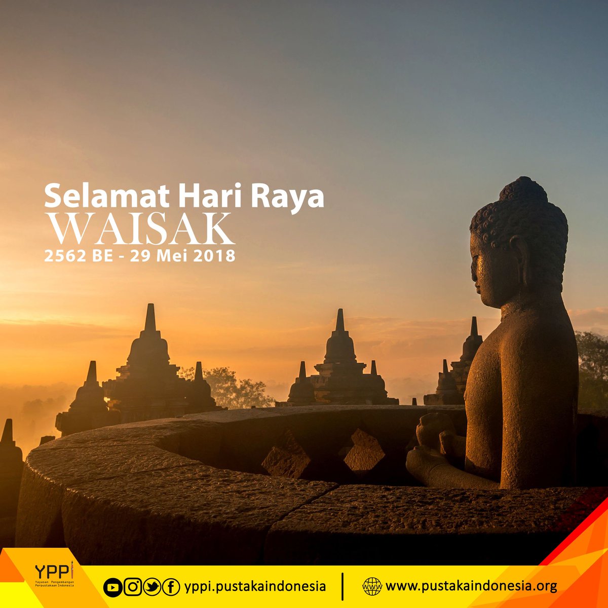 yppi_pustaka's tweet photo. Selamat Hari Raya Waisak untuk semua yang merayakan.
#salamliterasi #yppi #yppipustakaindonesia #untukliterasikamimengabdi #pustakaindonesia #waisak #libraryan #library #pustakabergerak #nonprofit #yayasan #NGO #nonprofitorganization #Indonesia #aboutlibrary #indonesia #Budhis https://t.co/ua2g2DEbLV