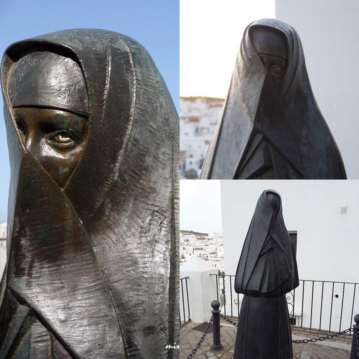 artgateco's tweet photo. تقول بعض الروايات أن هذا التمثال الموجود في أحد المدن الإسبانية هو إحياء للتراث الإسلامي بعدالخروج من الأندلس. ولكن بعض النقاد يعارضون ويأكدون على أن محاكم التفتيش لم تترك أي أثر إسلامي في أغلب المدن بعد الإسترداد Reconquista.
أغلب الظن أن هذا التمثال يمثل الزِّي الذي كان يرتديه https://t.co/3xtQB3is5b
