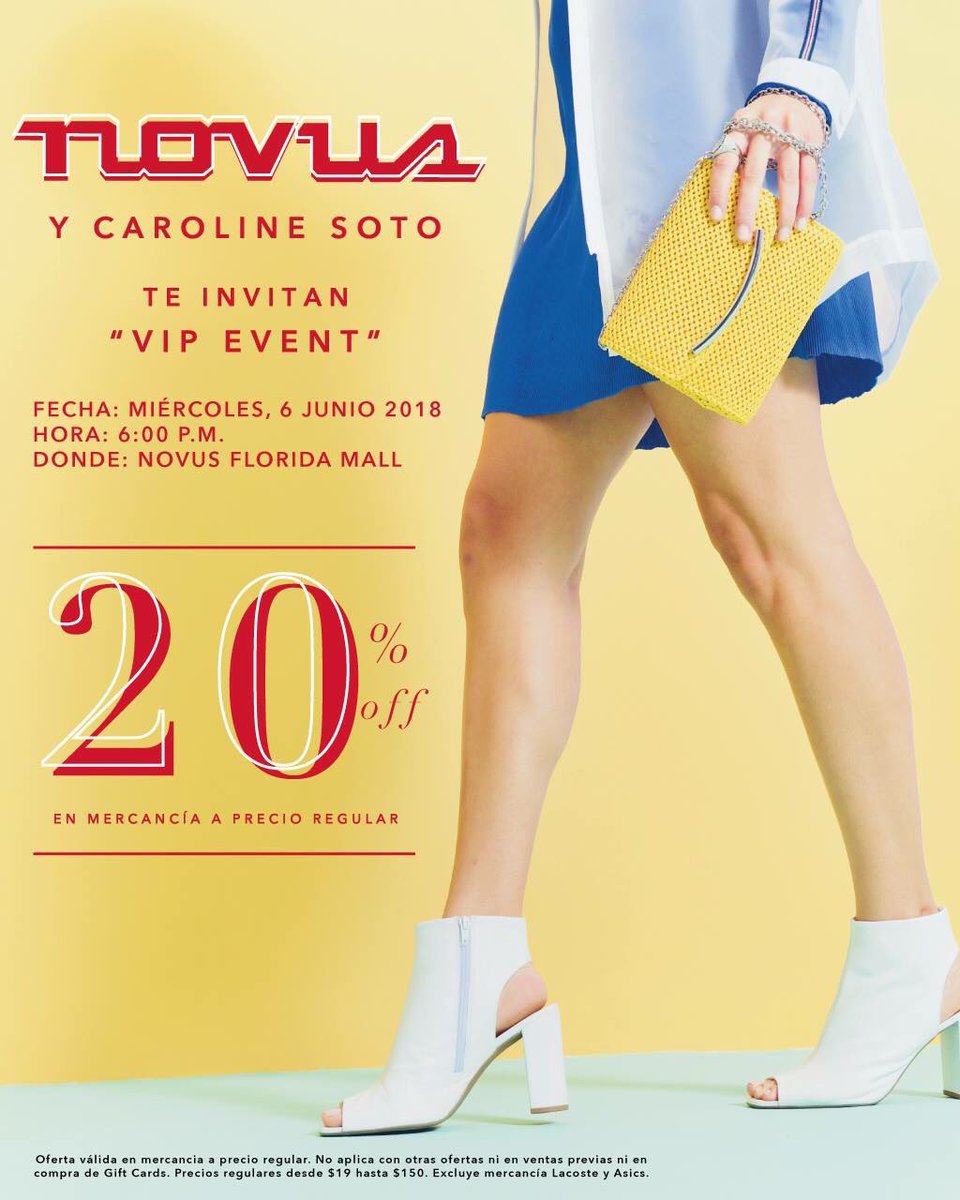 carolinesoto's tweet photo. #NOVUS Como emprendedoras estamos llamadas a ser disruptivas y marcar tendencias. Me encanta esta nueva temporada en la que voy a estar compartiendo con Novus una serie de eventos By Invitation Only
#fashion #novustyle #novushoes #fashion #fashionable #fashionista #accessories https://t.co/4CioXd2wvJ