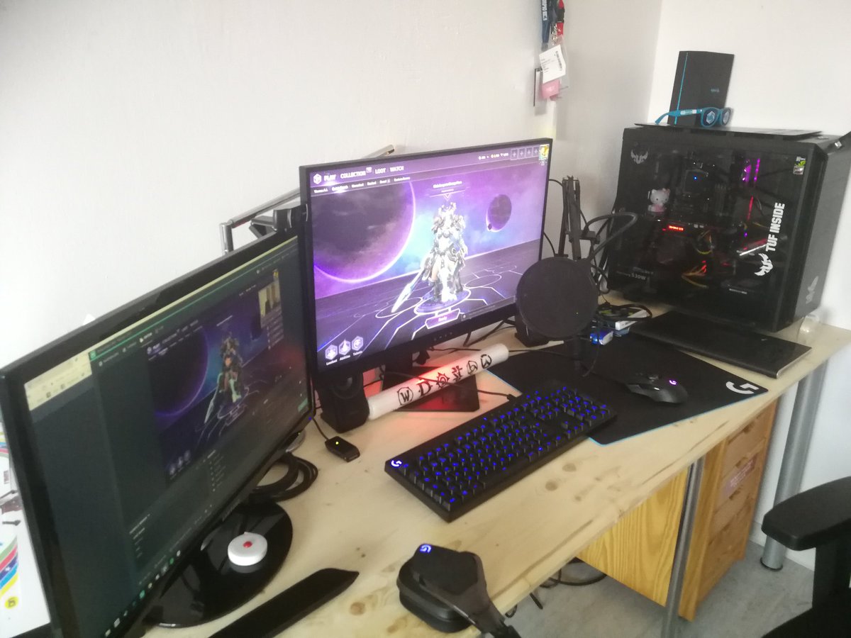 Der PC ist schonmal bereit. Jetzt fehle nurnoch ich 😁 um 9 geht's los. Twitch.tv/kitarahots