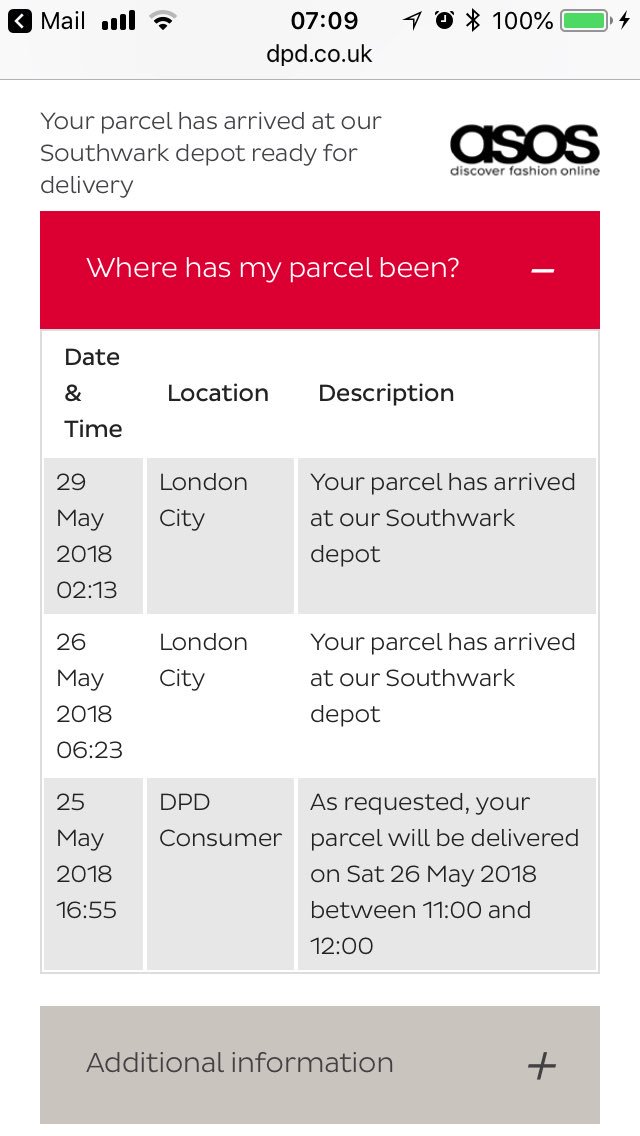 phoebelilian's tweet photo. So much for next day delivery hey @ASOS @ASOS_HeretoHelp @DPD_UK having to change delivery address now and it still won’t arrive until tomorrow #fourdayslater #notsopremium https://t.co/2EKJefAjTC