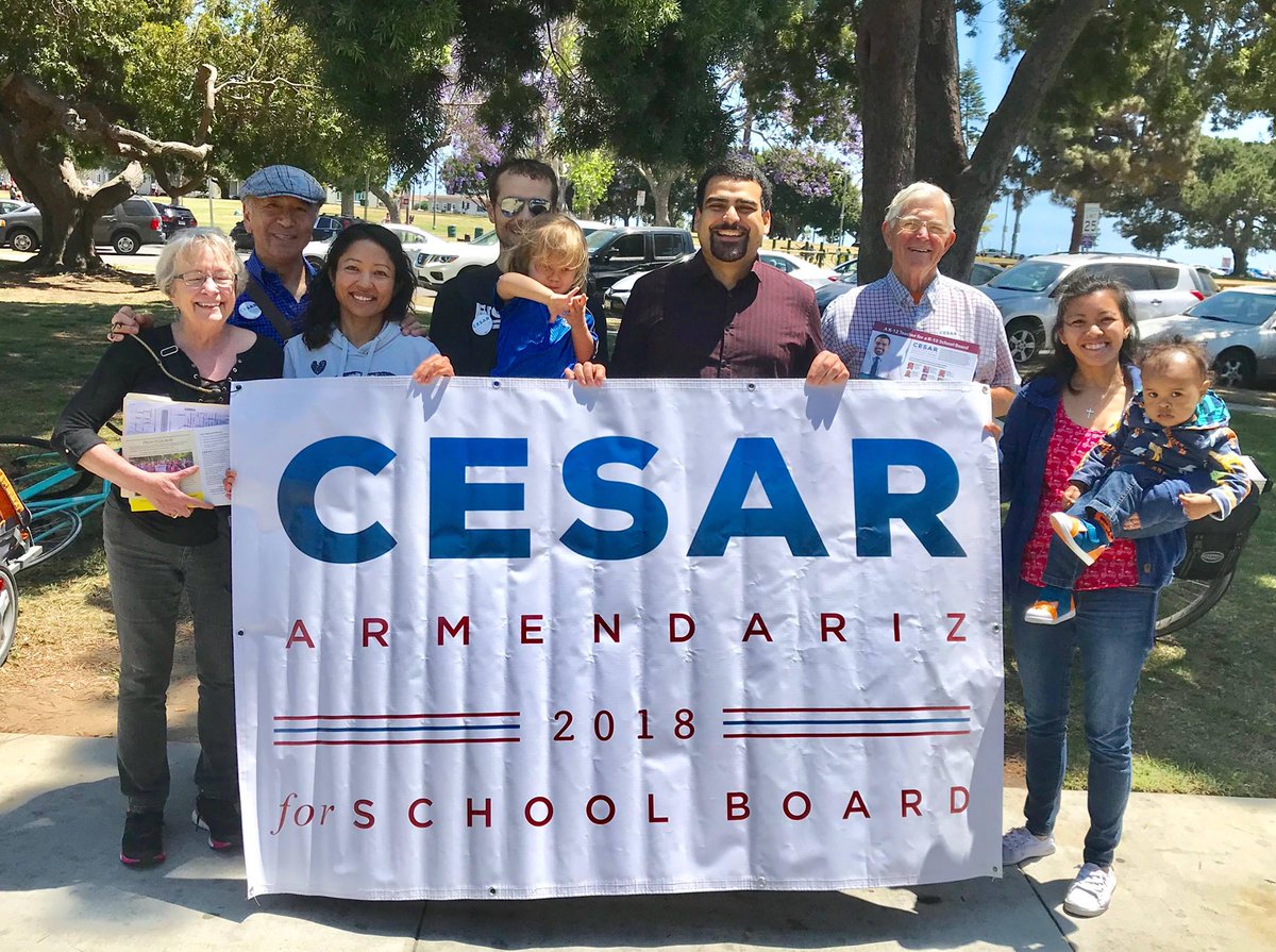 OurRevolutionLB's tweet photo. Our Revolution Long Beach and the local community here in LB support Cesar Armendariz for #LBUSD #SchoolBoard #3. Vote JUNE 5th, Long Beach! #GoCesar @LongBeachCesar @NTushnet @Stefan_BC #CesarArmendariz https://t.co/BDgW1ZDXfA
