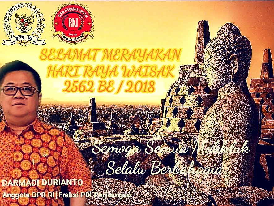 veratjandra62's tweet photo. Selamat Hari Raya Waisak bersama
#DarmadiDurianto
#WakilRakyatPeduliRakyat
#DPRRI
#PDIPerjuangan
#JakBarJakUtKepSeribu
#DarmadiDuriantoLovers https://t.co/OhLLCUn4b0