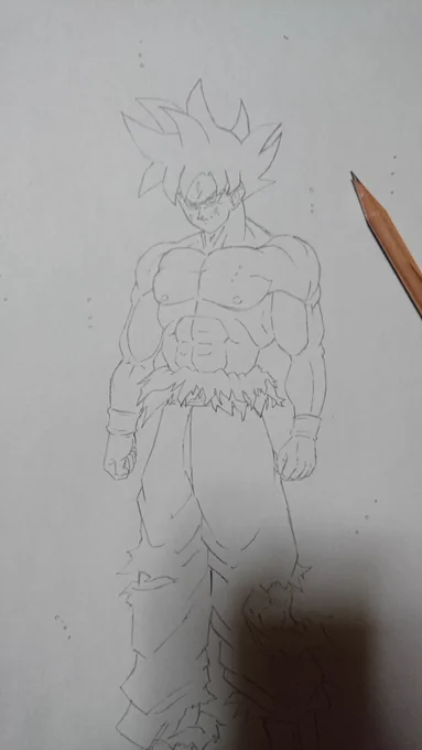 前描いた身勝手の極意これは模写ですな#ドラゴンボール#模写#描いてみた 