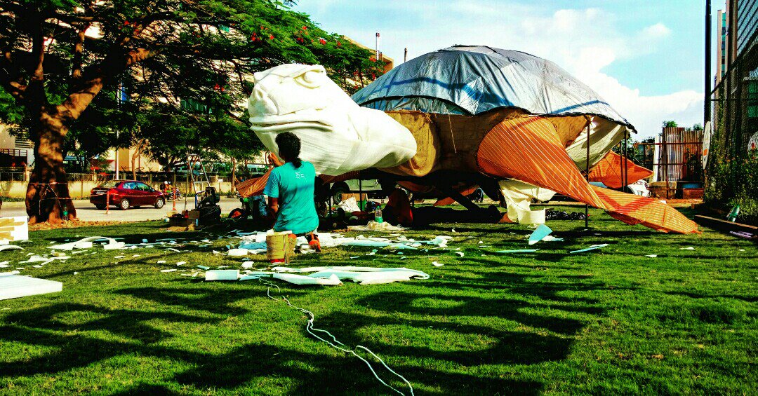 bheemkk's tweet photo. Turtle : the incredible journey in pursuit of the earth's last dinosaur...  #bheemstyxinstallation #endangeredspecies #worldenvironmentday2018 #turtle #oliveridleyturtle #installation #beatplasticpollution  #saynotoplastic #realtalk #coronasavethebeach #sealife #savetheoceans https://t.co/F2riYfQMvk