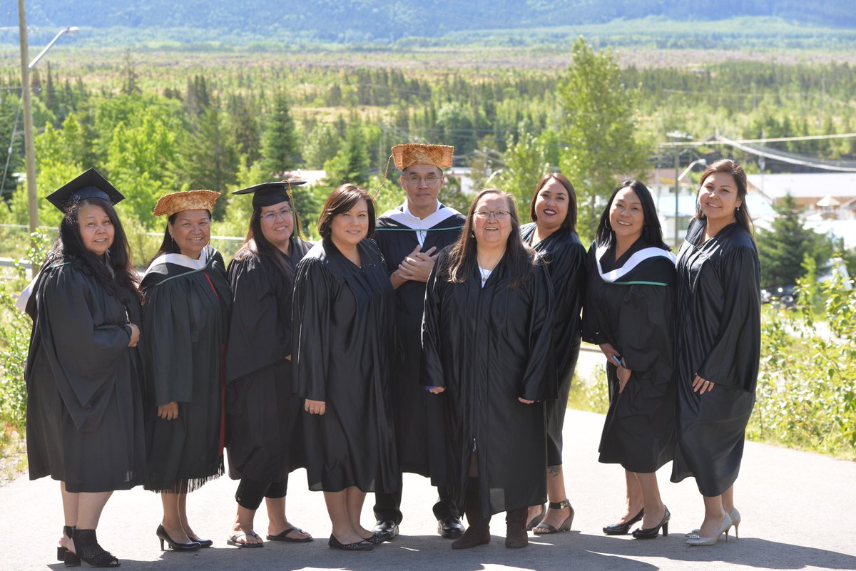 UNBC's tweet photo. We celebrated the Wilp Wilxo'oskwhl
Nisga'a Institute's Class of 2018 on Monday in Gitwinksihlkw. Bachelor of Arts degrees in First Nations Studies were awarded, along with certificates in Nisga'a Studies and General First Nations Studies. Congratulations! #UNBCgrad2018 #UNBC https://t.co/KAWe28KOaM