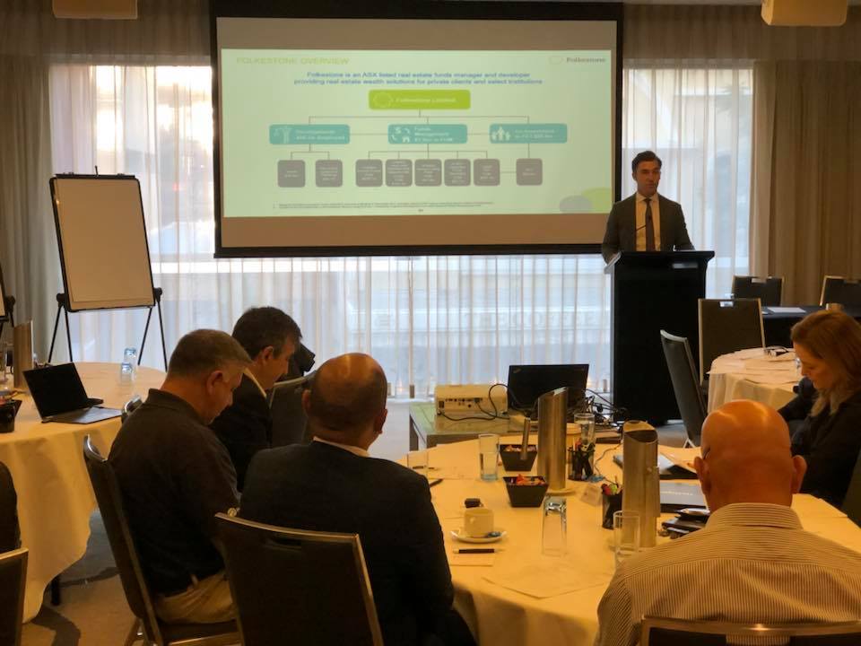 FolkestoneLtd's tweet photo. @RourkeHarry presenting a Property Market Update and “Wins from Win (@WinstonSammut)” at the Avalonfs PD Day #investing #investment #AusProperty #AREITS https://t.co/TUyRmzY11f