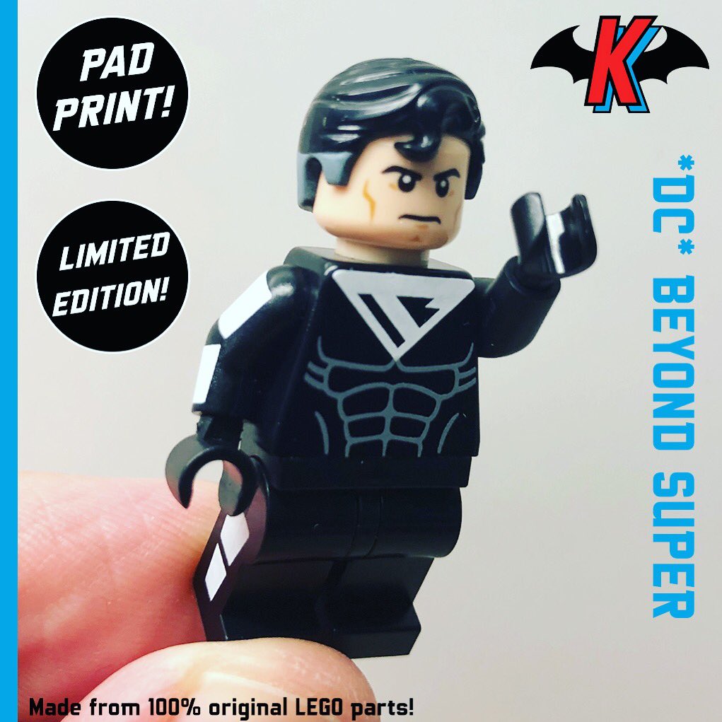pad printed ‘Beyond Super’ Custom LEGO Minifigure 
