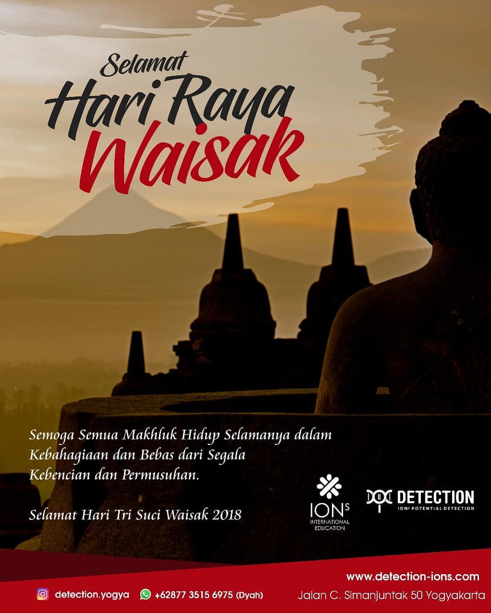 detection_yogya's tweet photo. Selamat Hari Raya Waisak, semoga semua makhluk berbahagia.. 😊 https://t.co/SK0ByaLS9Z