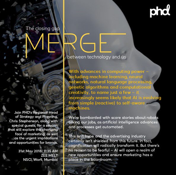 PHD_India's tweet photo. Are you ready for the shift from reactive AI to self-aware AI? #PHDMerge #Technology #AI #ZeeMelt https://t.co/UCRI2Iw5n8