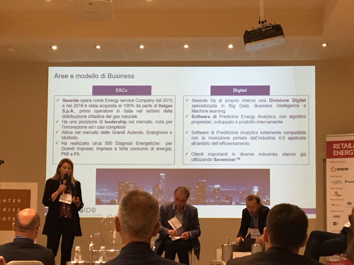 GeosideSpA's tweet photo. Oggi siamo presenti al "Retail & Food Energy 2018" per parlare di come l'Intelligenza Artificiale aiuta nella creazione di modelli previsionali di performance energetica https://t.co/1PtOI4bfHE #RetailFoodEnergy https://t.co/i9PKboSswl