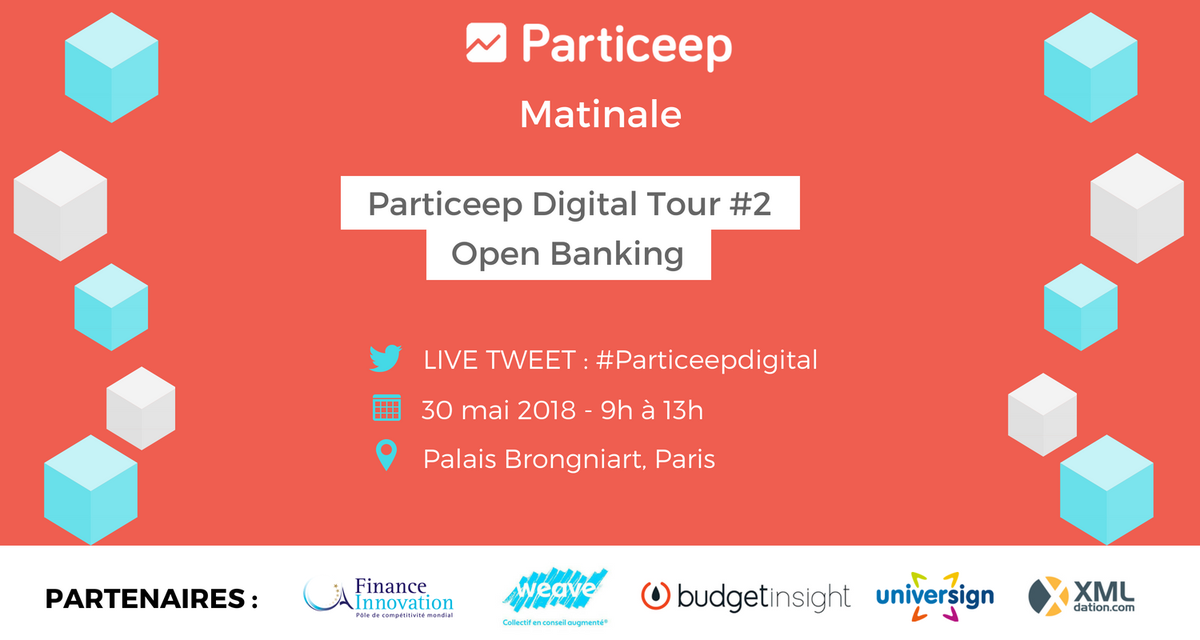 ChangeonsLeJeu's tweet photo. RT @Particeep: [#Savethedate] - Rendez-vous demain 30 mai à partir de 8h au @PalaisB pour le #Particeepdigital Tour #2 autour de l'#OpenBanking. Un programme très riche et une dizaine d'intervenants de renom.
🎈 Détails : https://t.co/gd2mDcTpNb
#Partice… https://t.co/fNFkaiCaIq