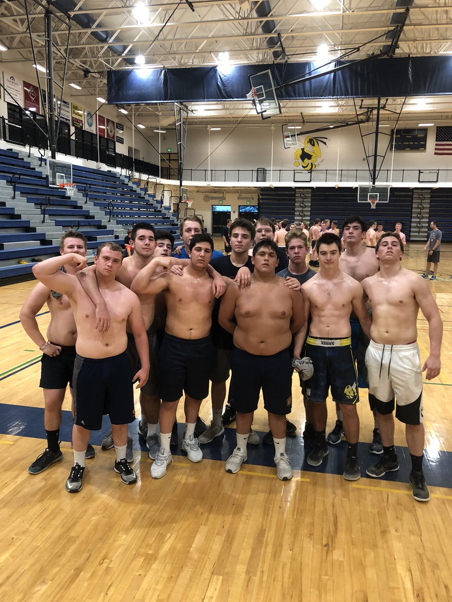 Workout 1 in the book. <a href="/salinefootball/">Saline Football</a> players working together for championships