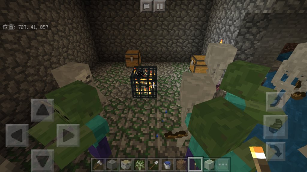 カリンナ Sur Twitter クリエイティブで散策して遊んでたら スケルトンスポナーとゾンビスポナー同時に発見 サバイバルで偶然見つけるのもいいけどクリエイティブで散策して計画立てて掘る場所目的目標が出来るのなかなか嬉しい 2スポナー同時