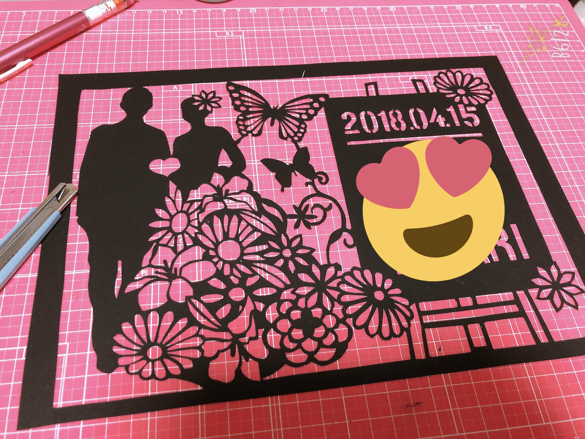 Milky 姉の結婚式のウェルカムボード 切り絵に挑戦 クラフト 切り絵 画用紙 さ Milky 姉の結婚式のウェルカムボード 切り絵に挑戦 クラフト 切り絵 画用紙 さ