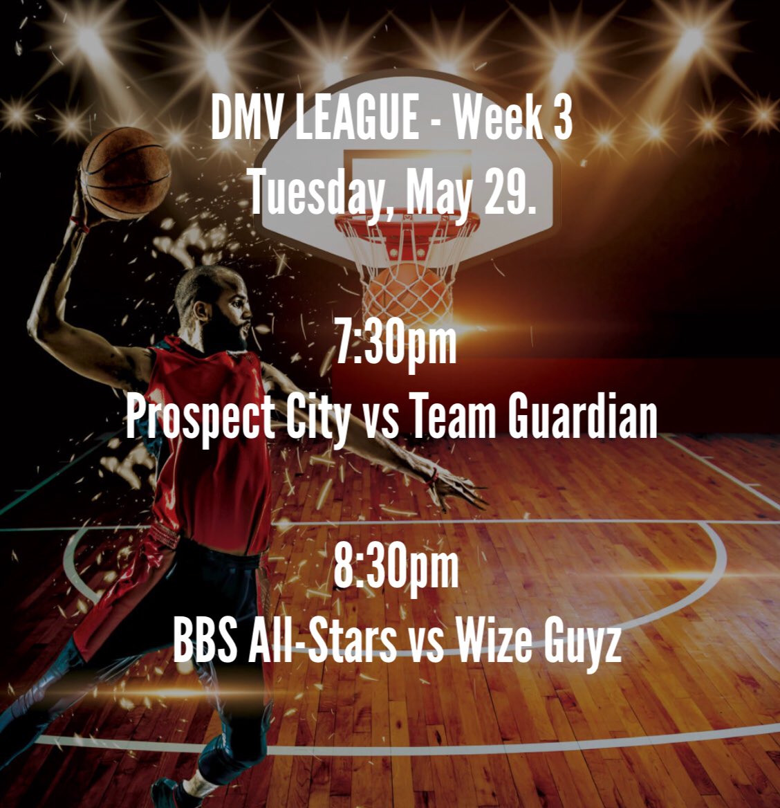 DmvSportsCenter's tweet photo. DMV LEAGUE- Week 3

 Every Tuesday &amp; Thursday 7:30p &amp; 8:30p game times.

#14 Boys &amp; Girls Club
4103 Benning rd. NE
WDC. 20019

Come see the Best Guard Play in the DMV! 💪🏾🏀💯

#dmvsummerleague https://t.co/RsXJpWajpY