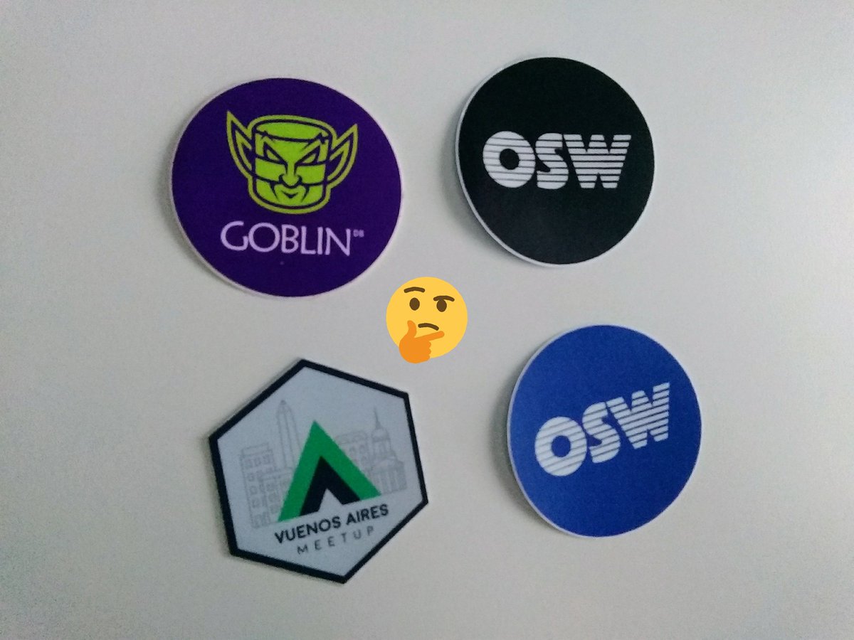 baumannzone's tweet image. 🤔 ¿Debería bendecir mi #ordenador de #empresa con estas pegatinas? cc @os_weekends @goblinDB 
Gracias @CodingCarlos por la de #vue está #vuenisima 😍