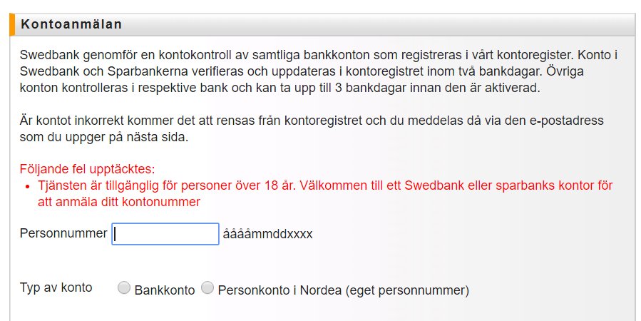 NyaNyaFinans's tweet photo. @InvestMalmo Det jag hittat fungerar inte för minderåriga...
Har du någon annan väg, får du gärna hänvisa. https://t.co/uxijpy3IJk