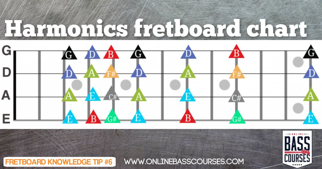 Bass Guitar Harmonics Chart