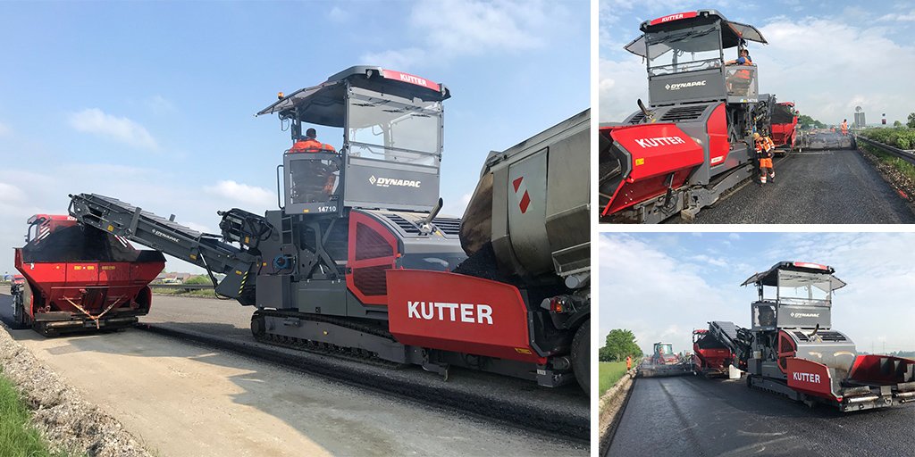 DynapacDE's tweet photo. Unser #Beschicker MF2500CS mit #SwingApp im Einsatz von der Firma Kutter auf der A7 bei Woringen #dynapacisback #dynapac #fayatgroup https://t.co/EKAvC46gqz