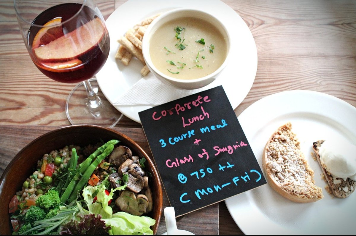 A three-course lunch *plus* a glass of sangria for only Rs 750 ++ Offer available only at Powai store. #lunch #menu #dessert #sangria